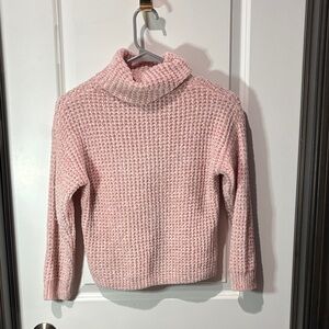 Joe Fresh Blush Pink Waffle Turtleneck Sweater